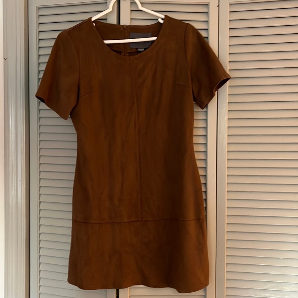 Brown Suede Mini Dress
